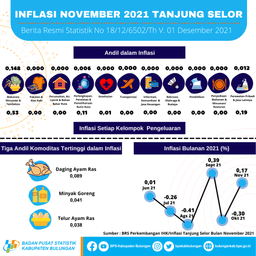 Tanjung Selor Municipalitys Inflation Rate In November 2021 Was 0.17 Percent